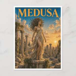 Cartão Postal Medusa, Monstro da Fantasia Gótica
