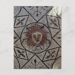 Cartão Postal Medusa, mosaico romano da Casa de Orfeu