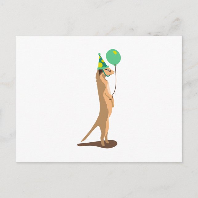 Cartão Postal Meerkat Birthday (Frente)
