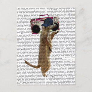 Cartão Postal Meerkat com Boom Box e Blaster 2