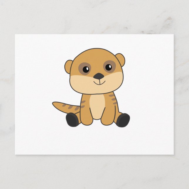 Cartão Postal Meerkat Sweet Animal For Children (Frente)