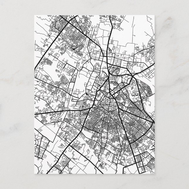 Cartão Postal Meerut Uttar Pradesh City Map (Frente)