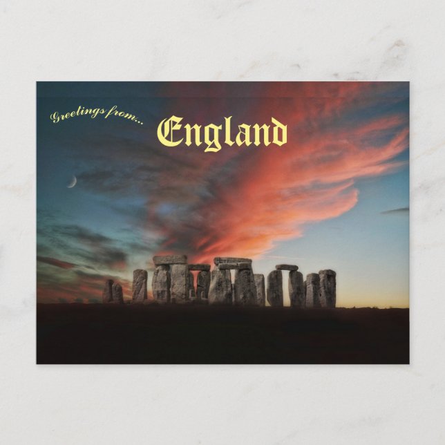 Cartão Postal Megalithic Stonehenge Monument Wiltshire Inglaterr (Frente)
