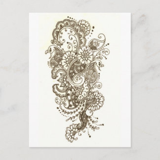 Cartão Postal Mehndi