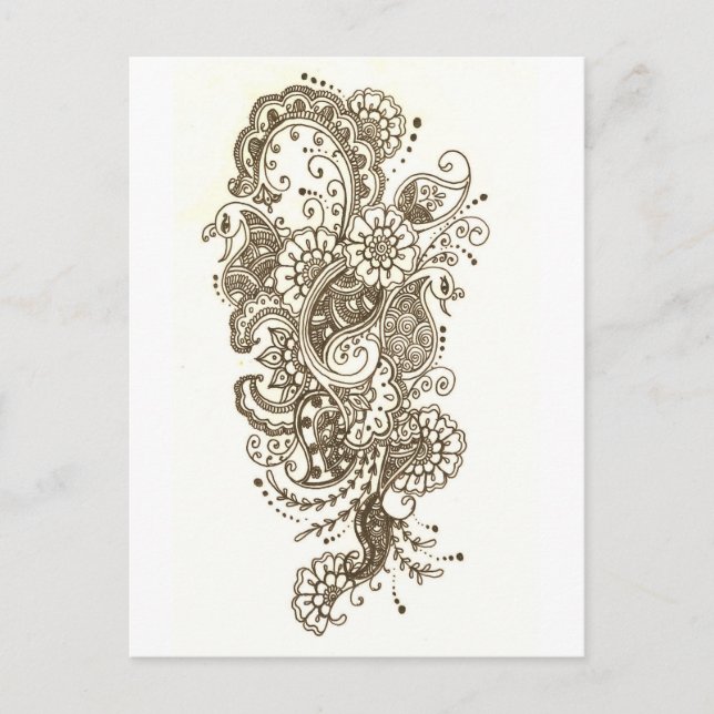 Cartão Postal Mehndi (Frente)