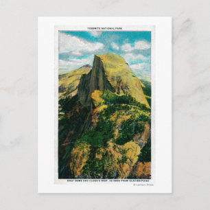 Cartão Postal Meia Dome e o Resto da Nuvem do Glacier Point