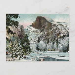 Cartão Postal Meia Dome, Yosemite no Cartão-postal da Vintage d
