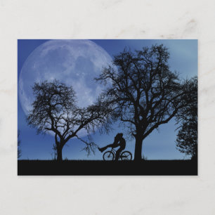 Cartão Postal Meia-noite de bicicleta
