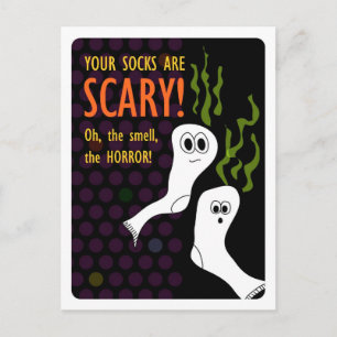 Cartão Postal Meias horríveis do Halloween