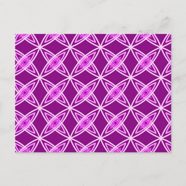 Cartão Postal Meio século Atômica Moderno - Roxo Ametista (Frente)