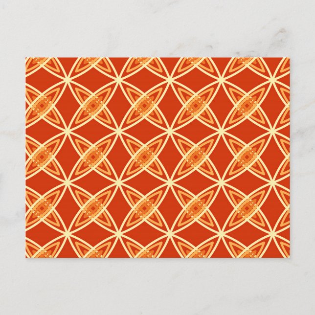 Cartão Postal Meio século Atômica moderno - tangerina laranja (Frente)