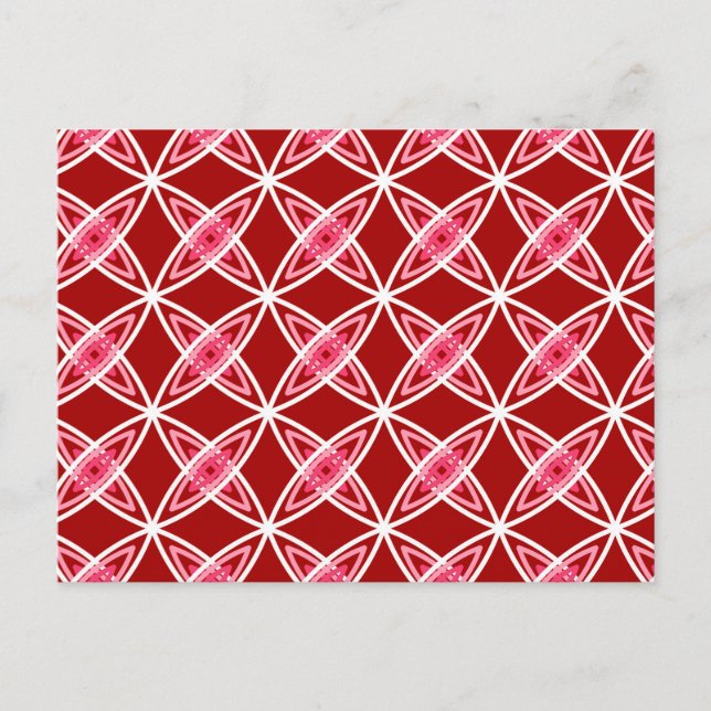 Cartão Postal Meio século Atômica moderno - Vermelho escuro (Frente)