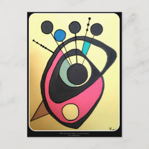 Cartão Postal 'Meio século Moderno com vida estática amarela' em