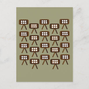 Cartão Postal Meio século Moderno de Televisão Decorativa