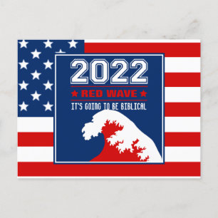 Cartão Postal Meio-Termos Bíblicos 2022 Onda Vermelha