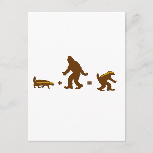 Cartão Postal Mel Badger Sasquatch Hybrid (Frente)