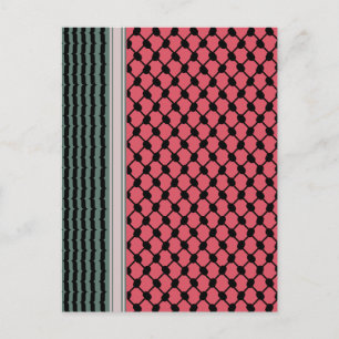 Cartão Postal Melancia palestiniana Hatta Keffiyeh Kufiya Folk