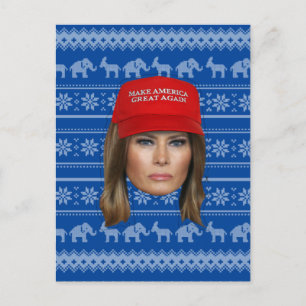 Cartão Postal Melania Trump MAGA Natal