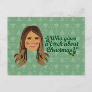 Cartão Postal Melania Trump que dá um F*ck sobre o Natal
