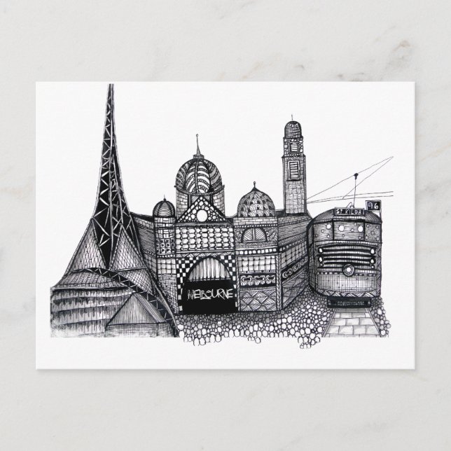 Cartão Postal Melbourne (Frente)