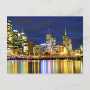 Cartão Postal Melbourne, Austrália. Uma visão noturna dos 2