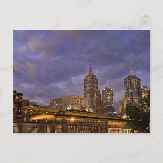 Cartão Postal Melbuorne Skyline (Frente)