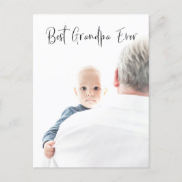 Cartão Postal Melhor Avô de Todos Personalizado Foto Moderno Scr