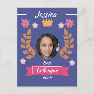 Cartão Postal melhor colega de trabalho mais fofo de todos - tra