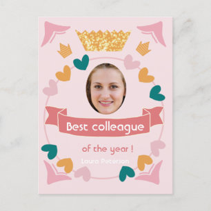 Cartão Postal Melhor colega do ano, melhor funcionário