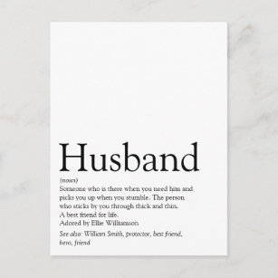 Cartão Postal Melhor Definição de Marido do Mundo