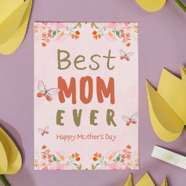 Cartão Postal Melhor Dia de as mães Da Mãe