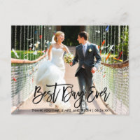 Melhor Dia de Todos Brush Script Agradecimento de 