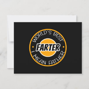Cartão Postal Melhor Flatulento do Mundo Quer Dizer Melhor Pai