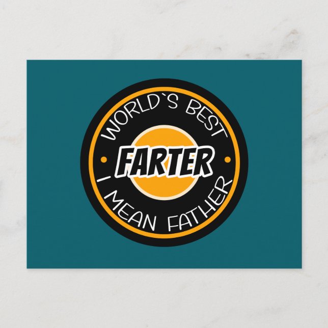 Cartão Postal Melhor Flatulento do Mundo Quer Dizer Pai (Frente)