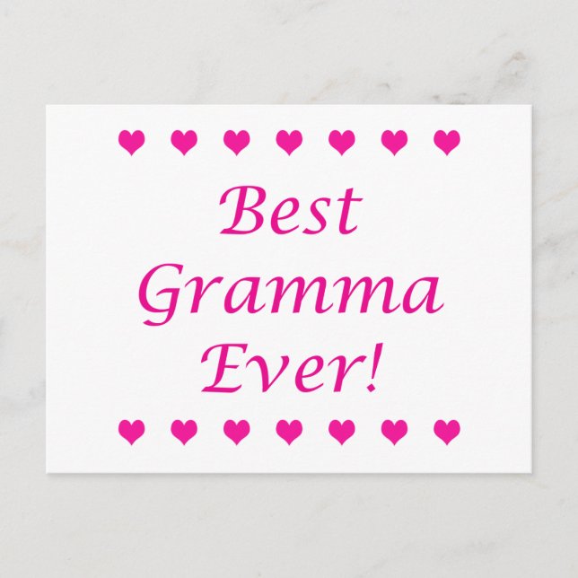 Cartão Postal Melhor Gramma Nunca (Frente)