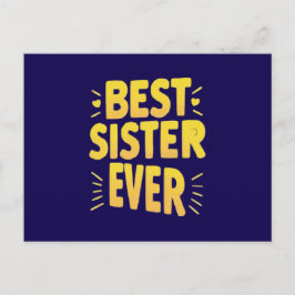 Cartão Postal Melhor Irmã de Todos os Tempos