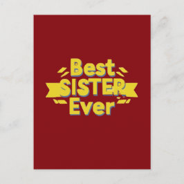 Cartão Postal Melhor Irmã de Todos os Tempos