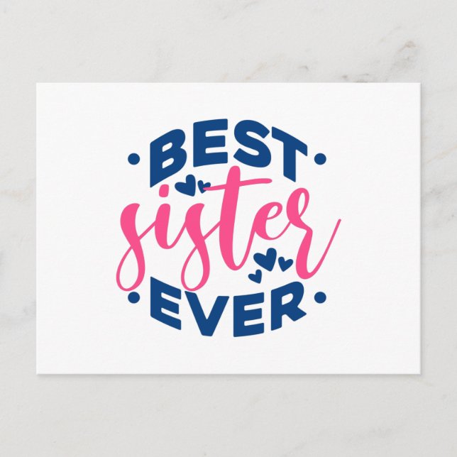 Cartão Postal Melhor Irmã do Mundo (Frente)