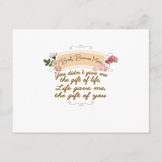 Cartão Postal Melhor Mãe Adicional (Frente)