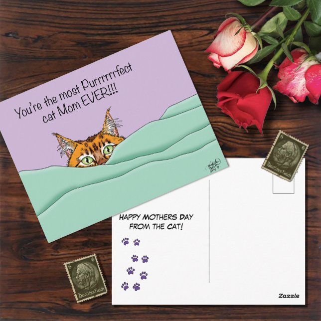 Cartão Postal Melhor Mãe de Gato de Todos os Tempos!  (Criador carregado)