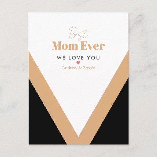 Cartão Postal Melhor mãe de sempre (Frente)