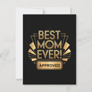Cartão Postal Melhor Mãe de Todos os Tempos, Aprovado - Design d