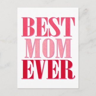 Cartão Postal Melhor Mãe de Todos Texto Rosa
