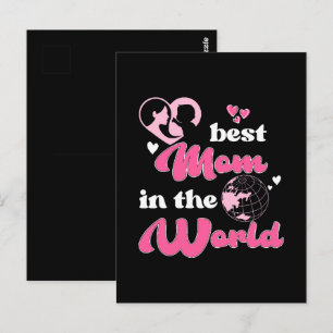 Cartão Postal Melhor Mãe do Mundo Dia das Mães