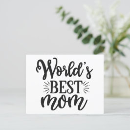 Cartão Postal Melhor mãe do mundo - Dia de as mães