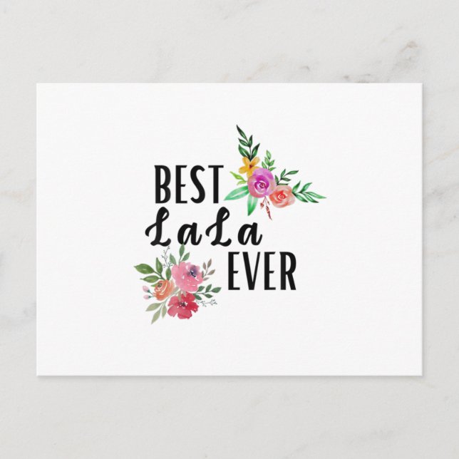 Cartão Postal Melhor Mãe Lala Já Aniversário (Frente)