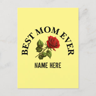 Cartão Postal Melhor Mãe Personalizada Sempre Nome da Mãe