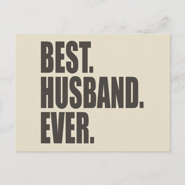 Cartão Postal Melhor. Marido. Nunca. (Frente)
