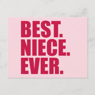 Cartão Postal Melhor. Niece. Nunca. (Cor de Rosa)