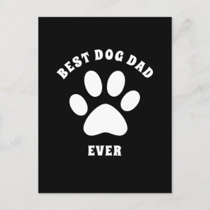 Cartão Postal Melhor Pai De Cachorro Personalizado De Texto